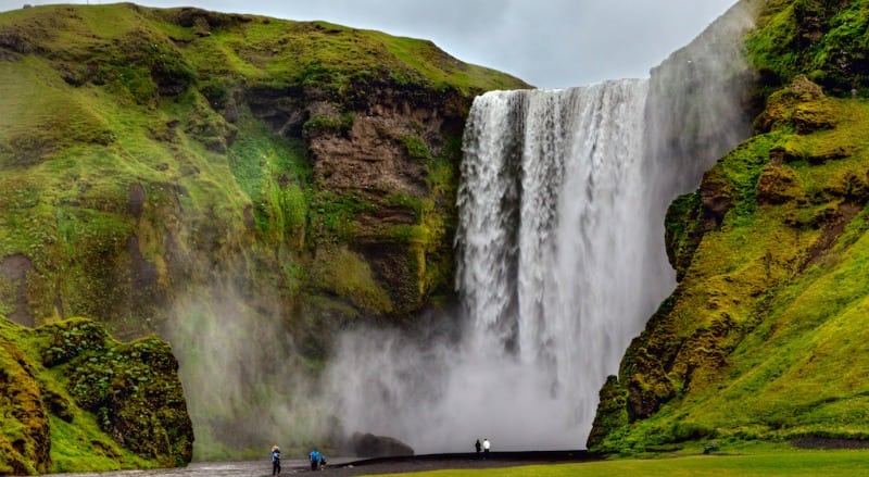 Iceland Skogafoss waterfall